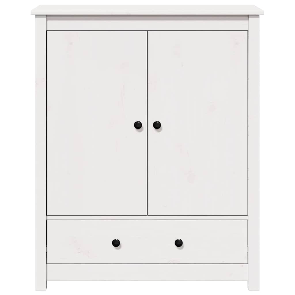 Highboard Weiß 83x41,5x100 cm Massivholz Kiefer